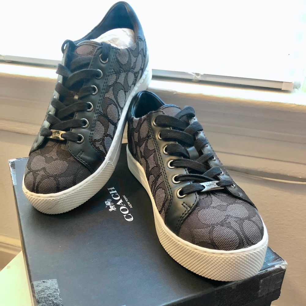 Coach Paddy Sneaker in Smoke-Coal/Black